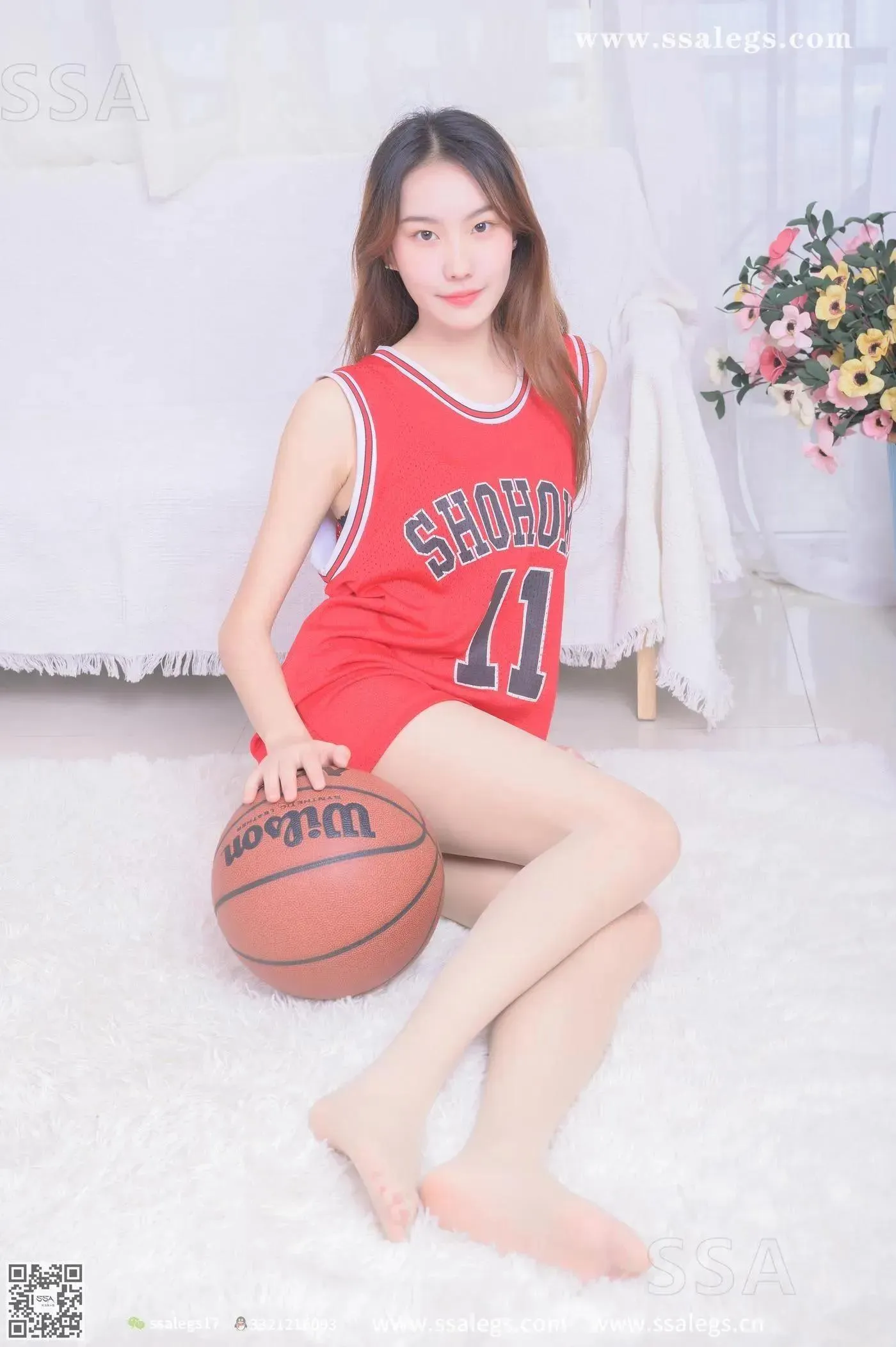 [SSA丝社]超清写真 NO.325 素素小姐姐放假在家穿丝袜陪你玩篮球(下) [79P]插图8